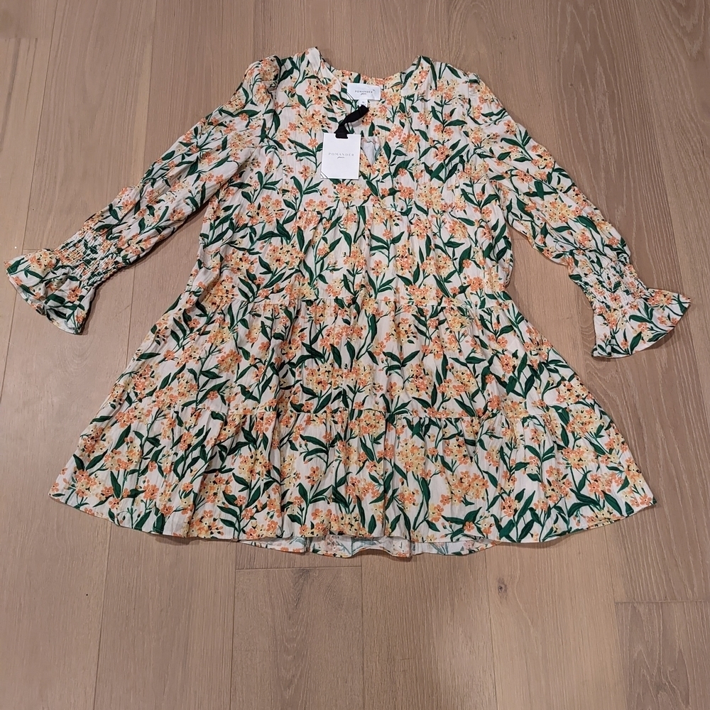 Floral Dress in Green and Coral - Tuckernuck